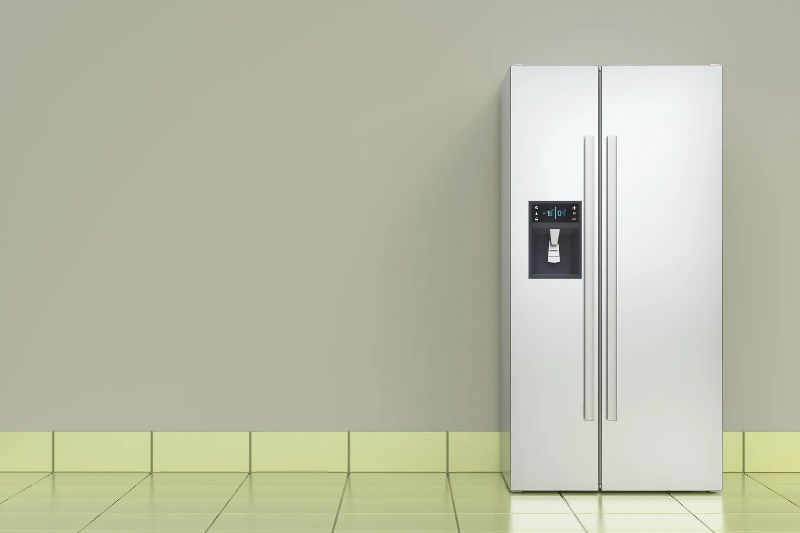 Domestic fridge repair in a home kitchen