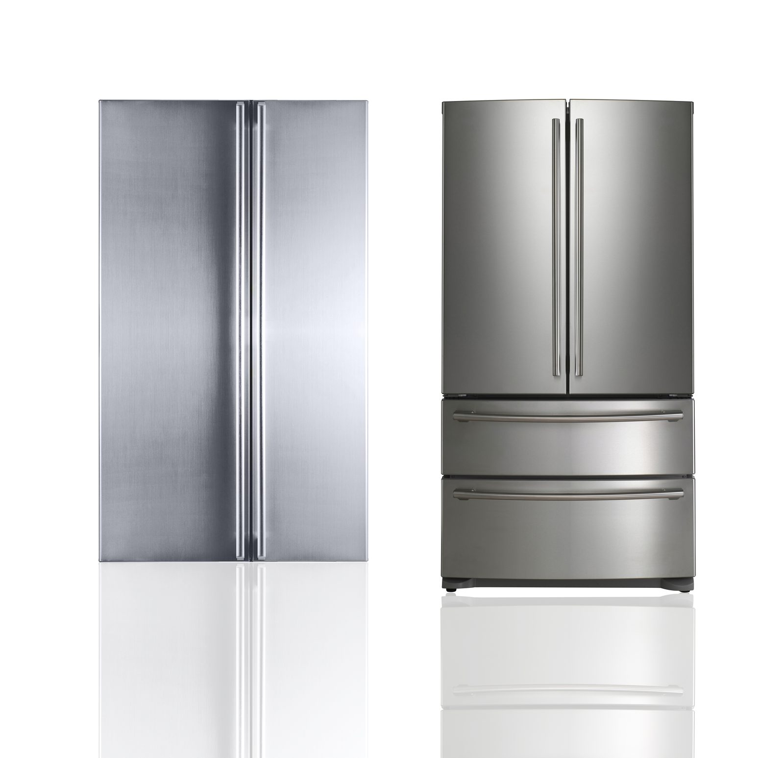 Upright coolers positioned for self-service